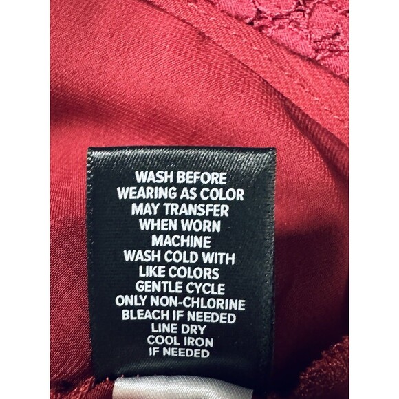 Torrid Burgundy Wine Lace Long Sleeve Shirt Top Blouse Semi Sheer Plus Size 2 - Picture 5 of 5